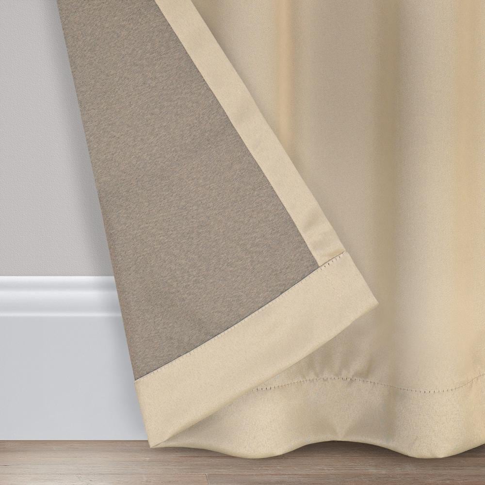 Taupe Polyester Room-Darkening Curtain Panel 54" x 84"