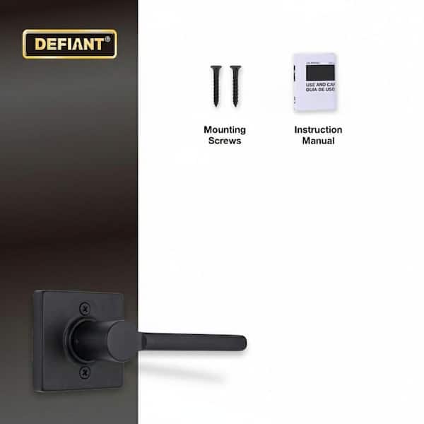 Defiant Tonebridge Matte Black Dummy Door Handle with Square Rose