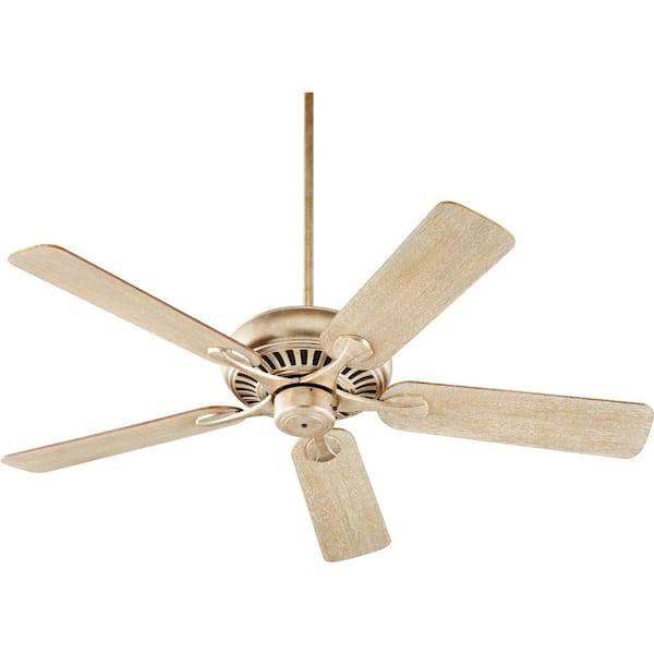 Quorum International Pinnacle 52 in. Indoor Aged Silver Leaf Ceiling Fan