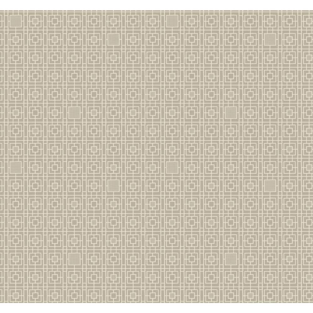 Beige Deco Screen Wallpaper, 27-in by 27-ft
