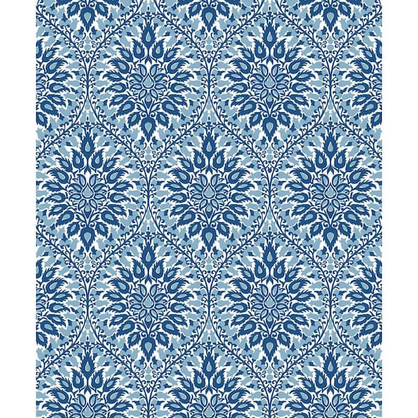 Seabrook Designs 57.5 sq. ft. Lakeside Luna Ogee Unpasted Nonwoven Wallpaper Roll