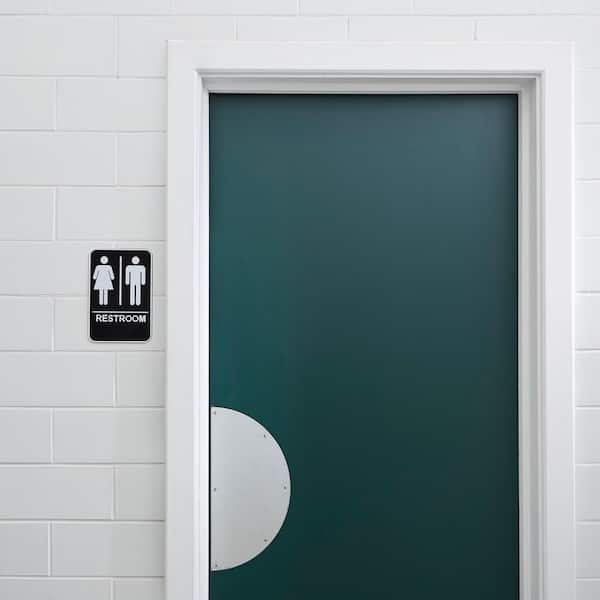Everbilt 9 In X 6 5 Acrylic Uni, Bathroom Door Signs For Home