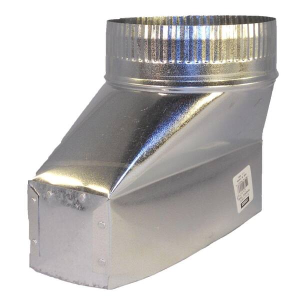 Speedi-Products 10 in. x 3.25 in. x 7 in. Galvanized Sheet Metal Range Hood Straight Boot Adapter