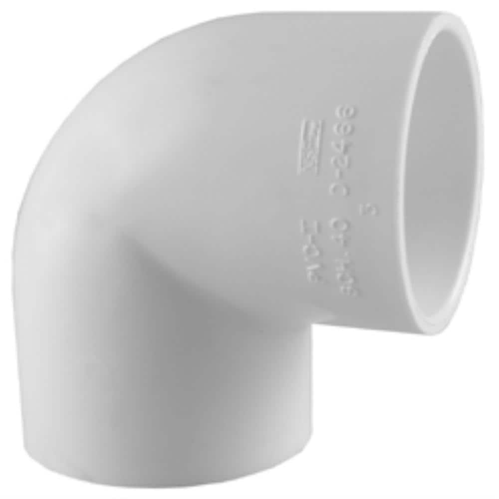 Charlotte Pipe 8 in. PVC DWV Vent 90-Degree Hub x Hub Elbow