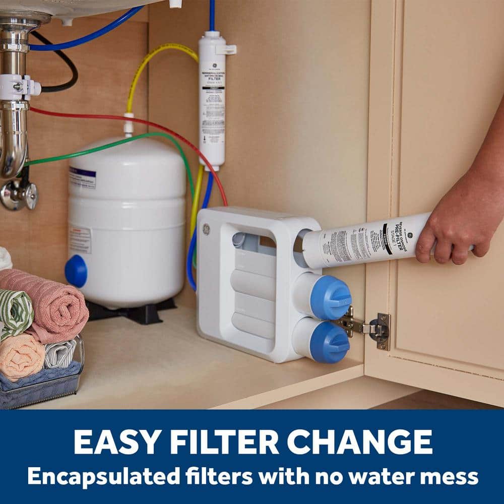 GE 5-Stage Under-Sink Reverse Osmosis Water Filtration System