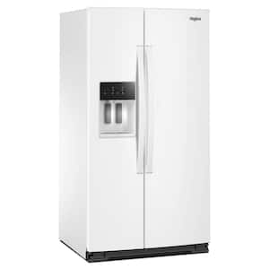 36 in. 28.41 cu. ft. Full-Depth Freestanding Side-by-Side Refrigerator in White with TruCool System