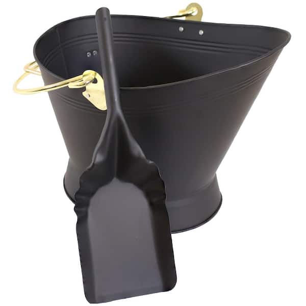 Sunnydaze Vintage-Style Steel Ash Bucket with Scoop