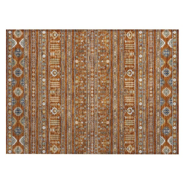 Chantille Machine Washable Indoor/Outdoor Abstract ACN2244 Paprika 1 ft. 8 in. x 2 ft. 6 in. Accent Rug