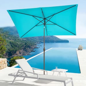 10 x 6.5 ft. Market Patio Umbrella in Lake Blue