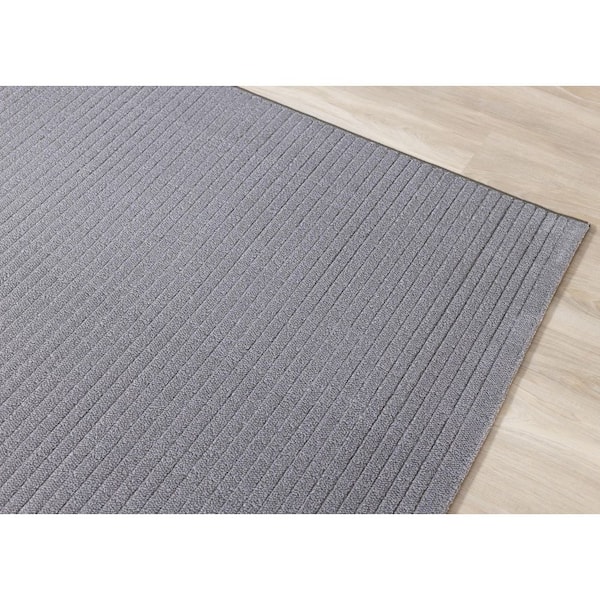 Solara Collections 8 ft. x 11 ft. Grey Tonal/Solid;Stripes Indoor Area Rug