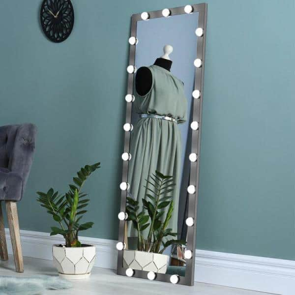 Floor standing vanity mirror deals with lights