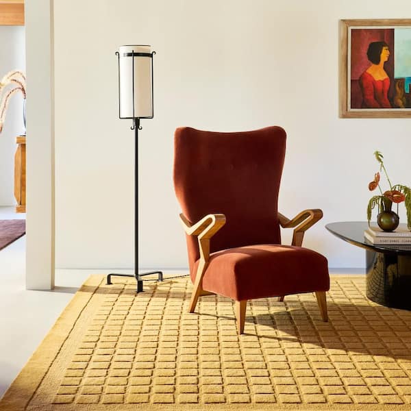 Fritz Checked Wool Golden Yellow 5 ft. x 8 ft. Indoor Area Rug