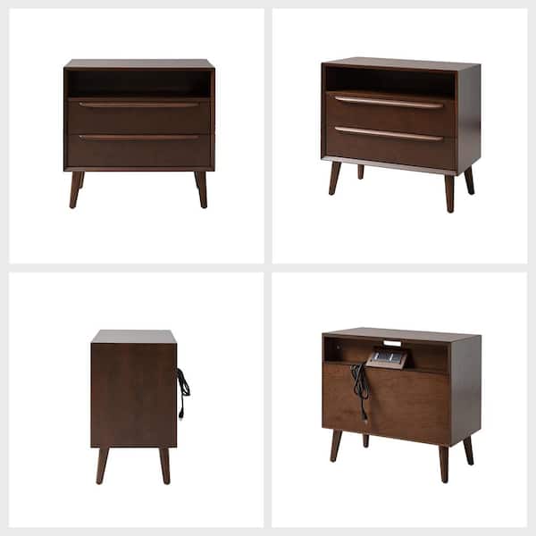 2個セットJERRY'S OUTFITTERS × somedaythirtee JAYDEN CREATION Leslie Mid-Century Modern Walnut 2-Drawer