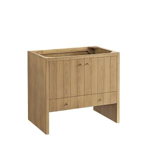 Hudson 35.9 in. W x 23.0 in. D x 33.0 in. H Single Bath Vanity Cabinet without Top in Light Natural Oak