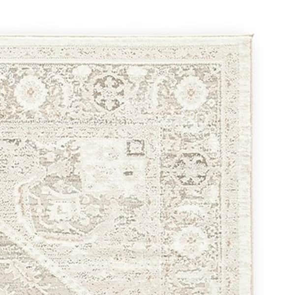 Wei Gray, Ivory and Brown 5 ft. x 7 ft. Geometric 5 ft. x 7 ft. Area Rug
