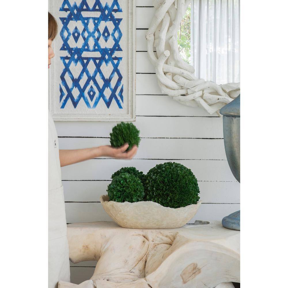 Set of 4 Green Plastic Boxwood Topiary Balls