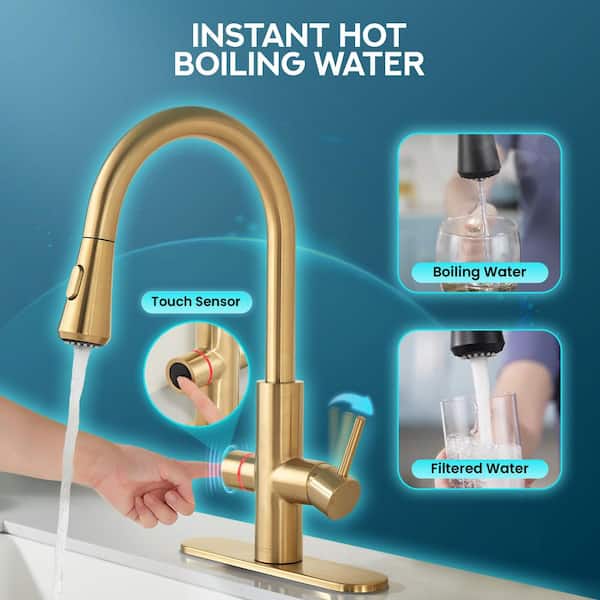 ANZZI Sunset 4-in-1 Single Handle 360 Spout Swivel 17.5 in. Faucet