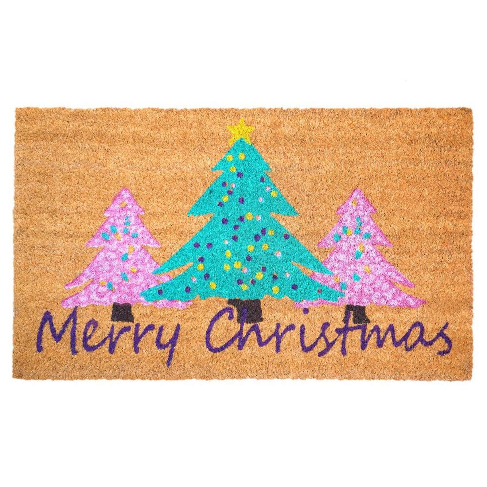 Multi-Colored 29 in. x 17 in. Coir Outdoor Door Mat price history on PriceWatchPro