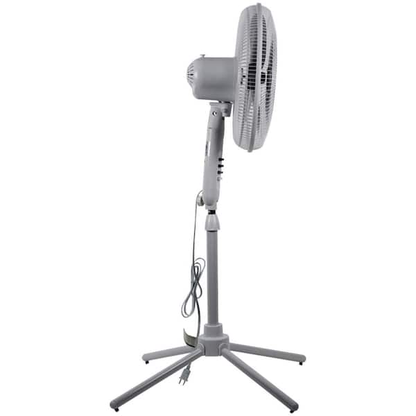 Comfort Zone CZST161BTE 3-Speed Adjustable 16 Oscillating Pedestal Fan