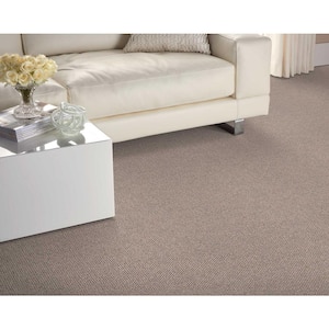 Four Square - Prairie - Beige 13.2 ft. 56 oz. Wool Berber Installed Carpet