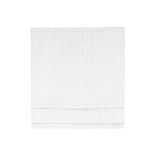 Colm White Cordless Basketweave Polyester Room Darkening Roman Shade 31 in. W x 64 in. L Oeko-Tex Certified