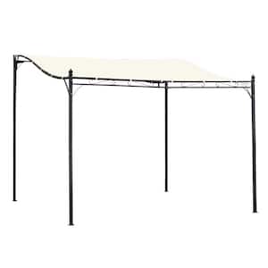 10 ft. x 10 ft. Steel Outdoor Pergola Gazebo, Patio Canopy with Weather-Resistant Fabric and Drainage Holes
