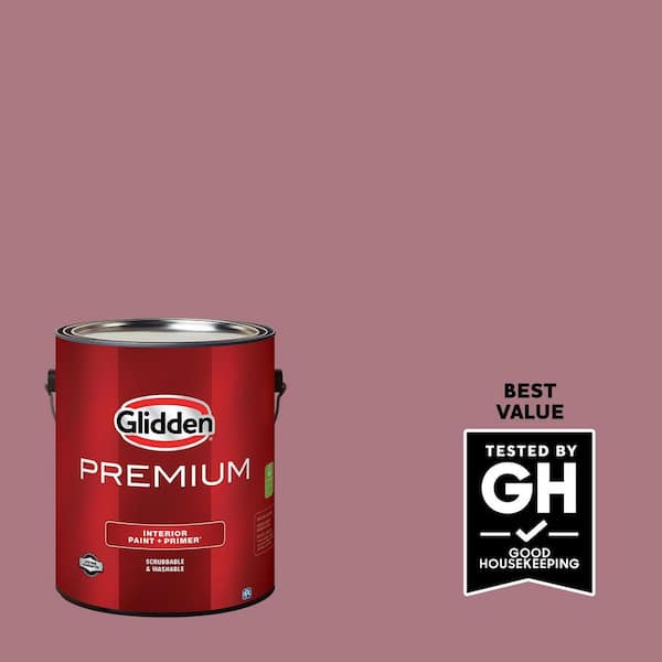 Glidden Premium 1 gal. PPG1049-5 Mauve Madness Satin Interior Paint