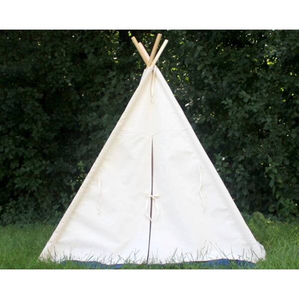 White Teepee Tent Canvas Pavilion Canopy 6 Inch Garden Outdoor Camping Cotton for sale online 