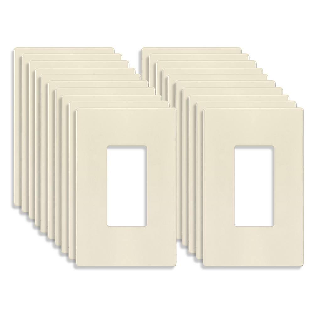 1-Gang Light Almond Decorator/Rocker, Plastic Polycarbonate, Screwless Wall Plate (20-Pack) price history on PriceWatchPro