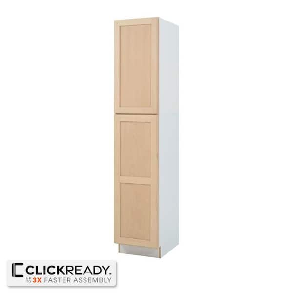 18 in. W x 24 in. D x 90 in. H Ready to Assemble Pantry Kitchen Cabinet in Unfinished with CLICKREADY Technology