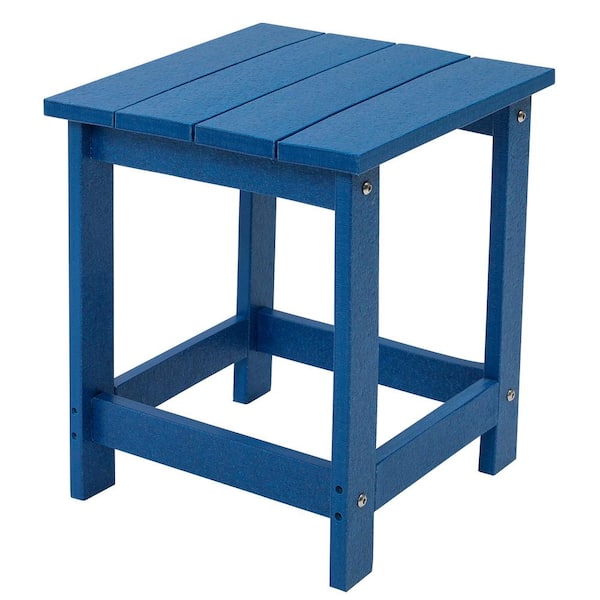 Square Plastic Side Table, Navy Side Table Outdoor