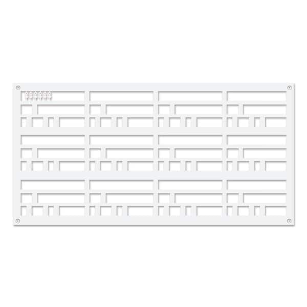 GRID AXCENTS Wright 48 in. x 24 in. White Polypropylene Multi-Purpose Decorative Panel