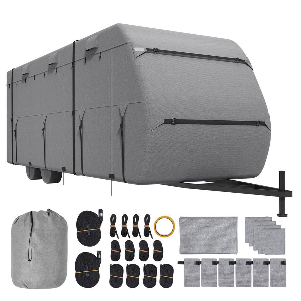 Travel Trailer Cover, 18-20 ft. RV Cover, Waterproof, and Rip-Stop RV Cover, 4-Layer Non-Woven Fabric Camper Cover price history on PriceWatchPro
