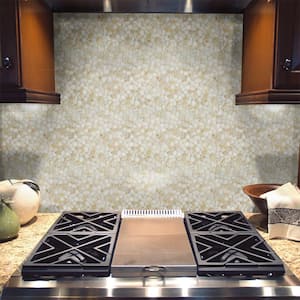 Creama River Rock 11.25 in. x 11.25 in. Honed Marble/ Limestone Floor and Wall Mosaic Tile (.0878 sq. ft./Each)