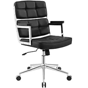 Portray Black High-Back Upholstered Vinyl Office Chair