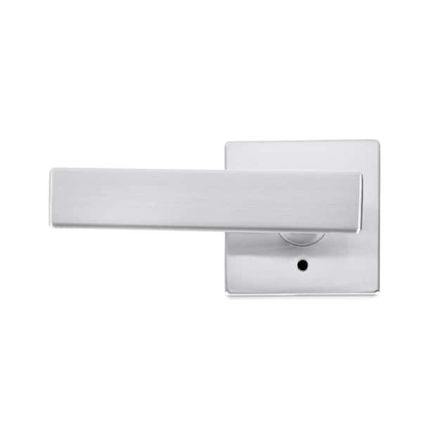DELANEY HARDWARE Kira Satin Nickel Contemporary Bed/Bath Privacy Door Lock Handle