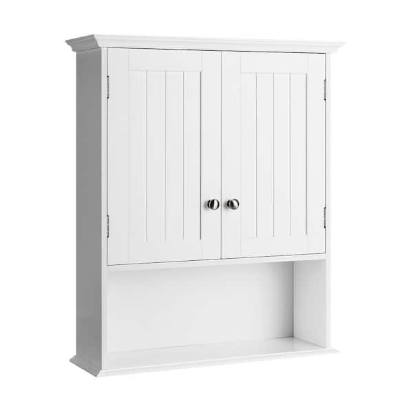 23.5 in. W x 7.5 in. D x 28 in. H Wall Mounted Bathroom Storage Wall Cabinet in White