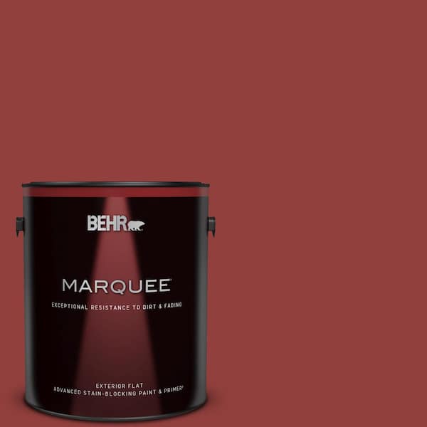 BEHR MARQUEE 1 gal. #BIC-49 Red Red Red Flat Exterior Paint & Primer
