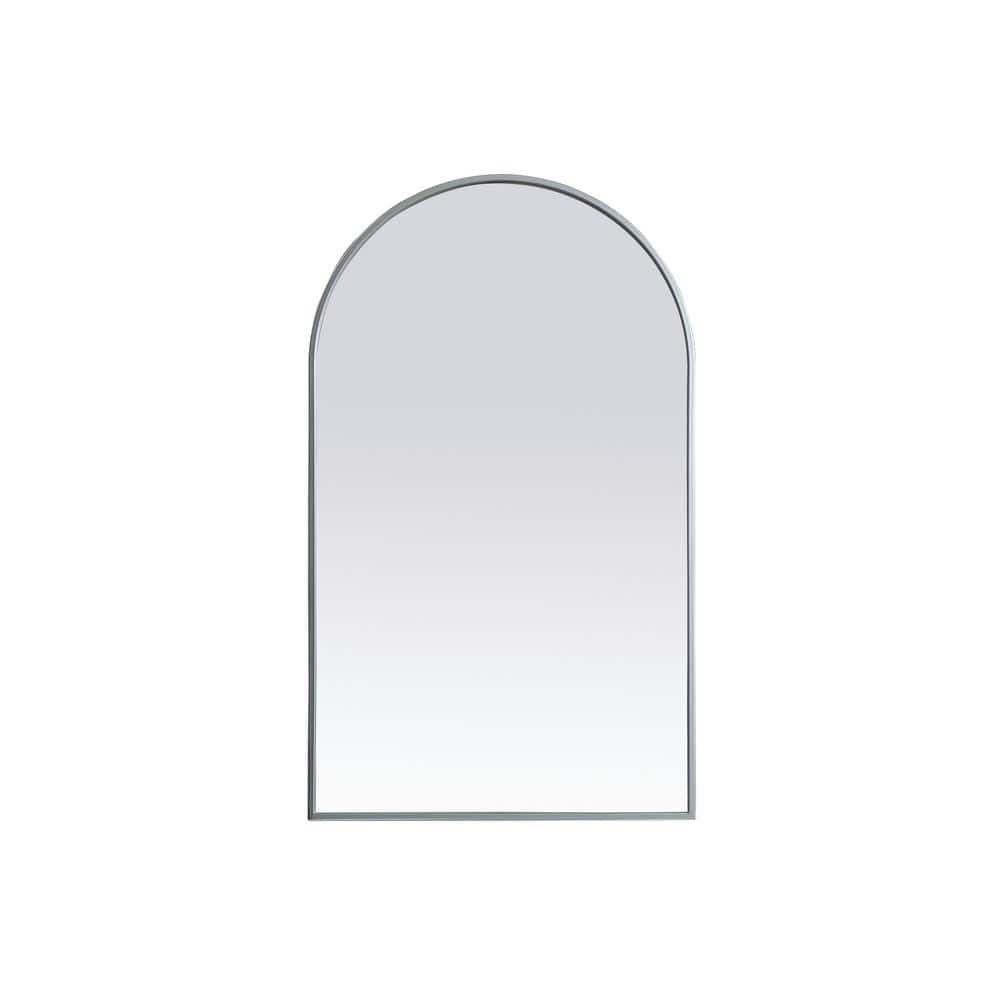 Simply Living 24 in. W x 40 in. H Arch Metal Framed Silver Mirror
