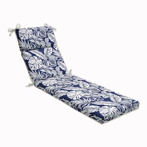 Floral 21 x 28.5 Outdoor Chaise Lounge Cushion in Blue/White Delray