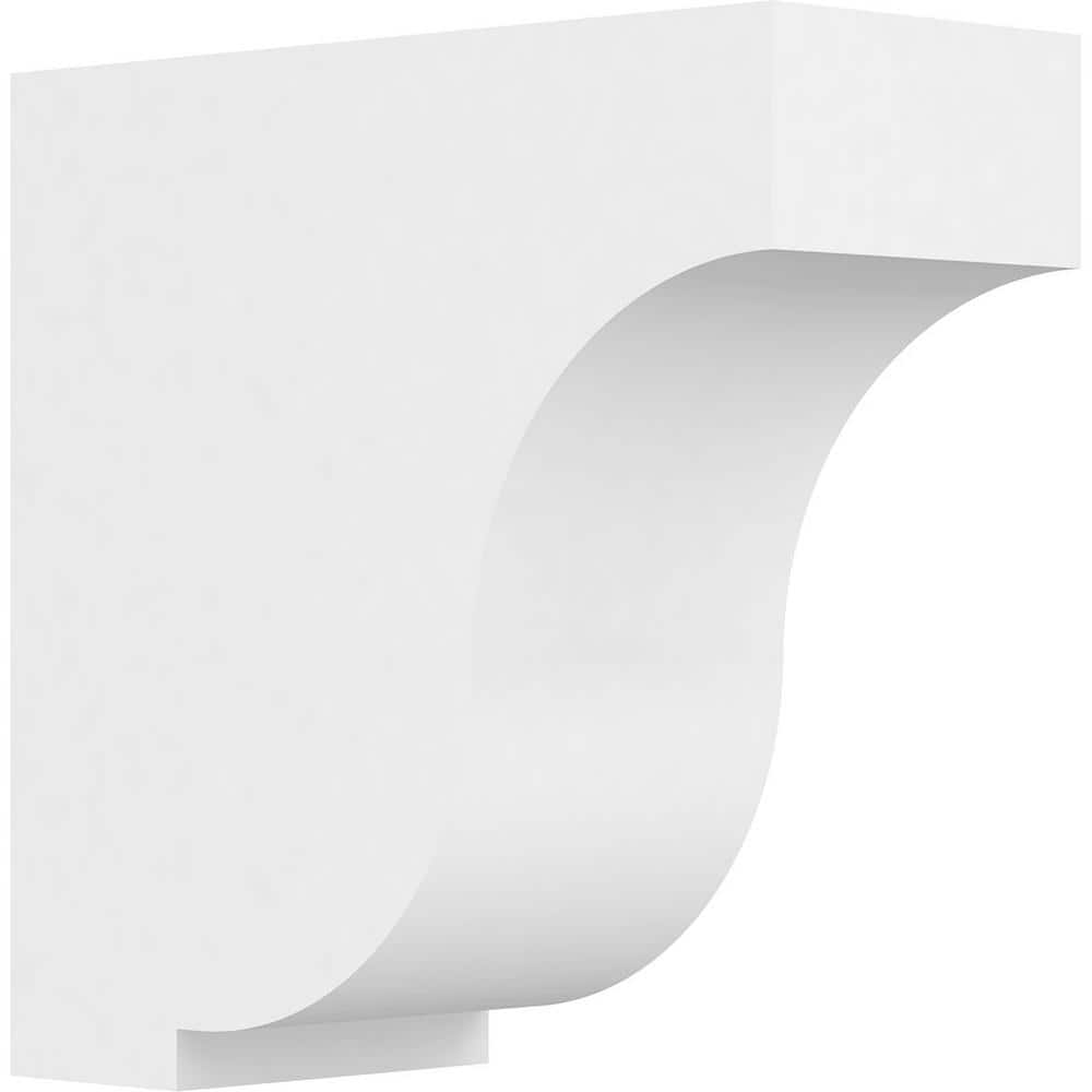 Ekena Millwork PVC Brackets - 5/8x14x14 Inch Florence Architectural Corbels For Interior & Exterior