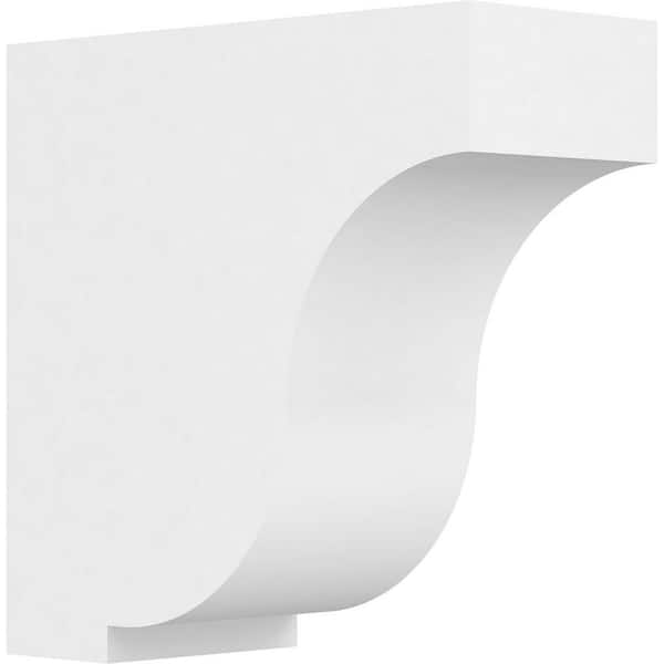 Ekena Millwork 3-1/2 in. x 8 in. x 8 in. Standard Van Buren Unfinished Architectural Grade PVC Bracket