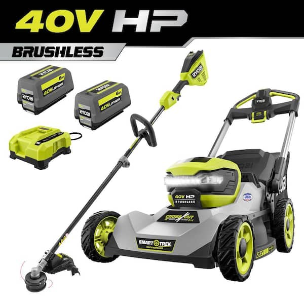 Reviews for RYOBI 40 Volt HP Brushless 21 in. Cordless Walk Behind Multi Blade Self Propelled Mower Trimmer 2 Batteries and 2 Chargers Pg 1 The Home Depot