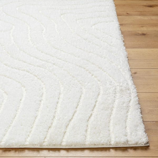 Livabliss Nomadic Ivory Abstract 7 ft. x 9 ft. Indoor Area Rug