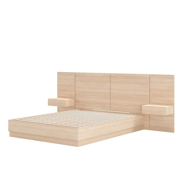 Milano 4 Piece Natural Blonde Oak Engineered Wood King Size Bedroom Set