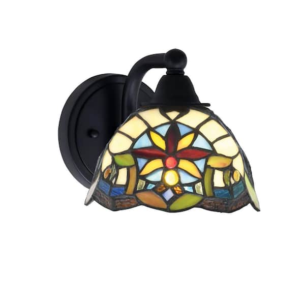 Unbranded Madison 7 in. 1-Light Matte Black Wall Sconce with Standard Shade
