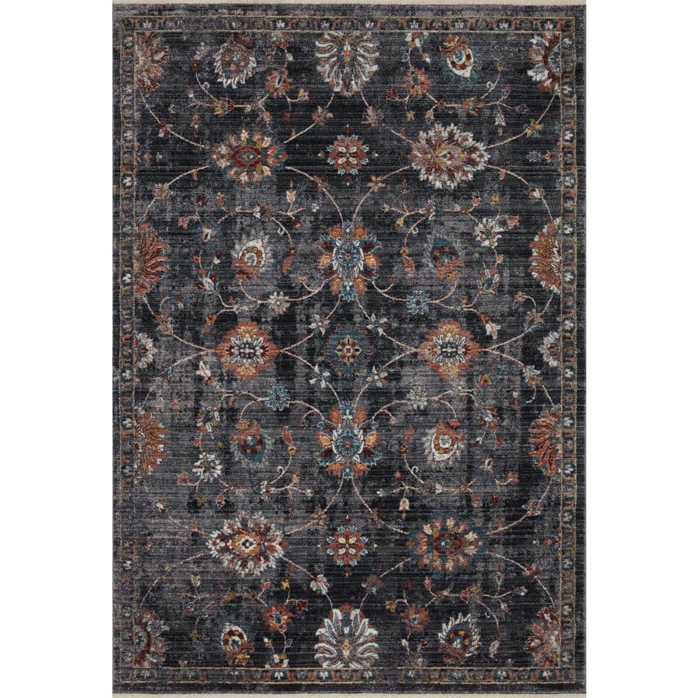 Loloi II Samra SAM-08 Charcoal / Multi Oriental Area Rug 7 -10  x 10