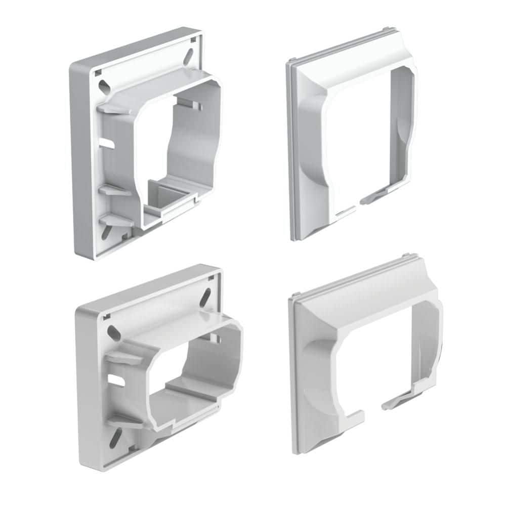 5.75 in. x 2.75 in. White Line Bracket Kit for Composite Deck Railing with White Square Composite Balusters (4-pack) price history on PriceWatchPro