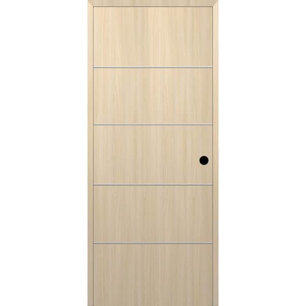 Belldinni Optima 4H DIY-Friendly 18 in. x 84 in. Left-Hand Solid Core Loire Ash Composite Single Prehung Interior Door