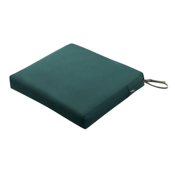 Classic Accessories Ravenna 21 in. W x 19 in. D x 3 in. Thick Mallard Green Rectangular Outdoor Seat Cushion